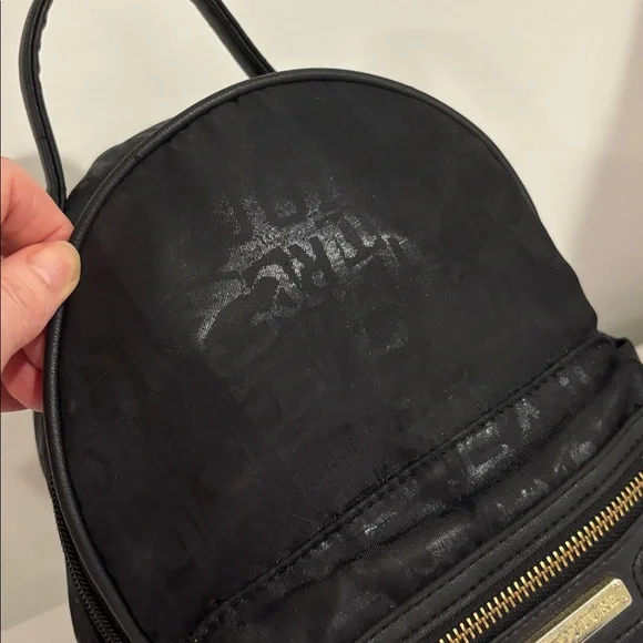 JUICY COUTURE Ransom Note mini backpack black adjustable straps zip pockets - Picture 7 of 17